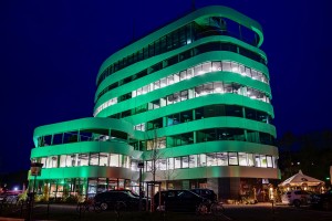 Fassadenbeleuchtung für den i Live Tower in Aalen mit Anolis